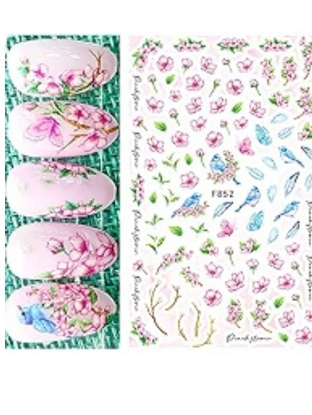 Trendy Self Adhesive Nails Art Transfer Sticker